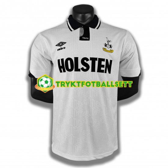 Herre Tottenham Hotspur drakt Retro Hjemme 1990 Korte Ermer