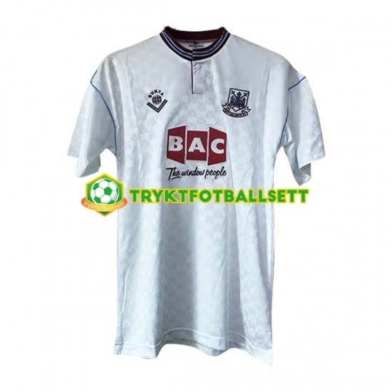 Herre West Ham United drakt Retro Borte 1989-1990 Korte Ermer