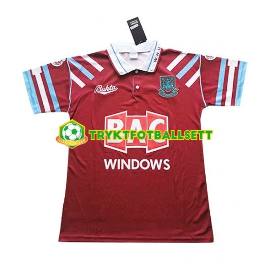 Herre West Ham United drakt Retro Hjemme 1991-1992 Korte Ermer