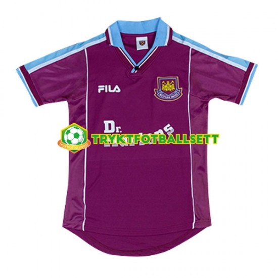 Herre West Ham United drakt Retro Hjemme 1999-2001 Korte Ermer