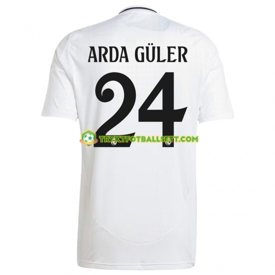 Herre Real Madrid drakt ARDA GULER 24 Hjemme 2024-2025 Korte Ermer