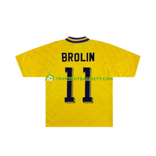 Herre Sverige drakt Brolin 11 Retro Hjemme 1994 Korte Ermer