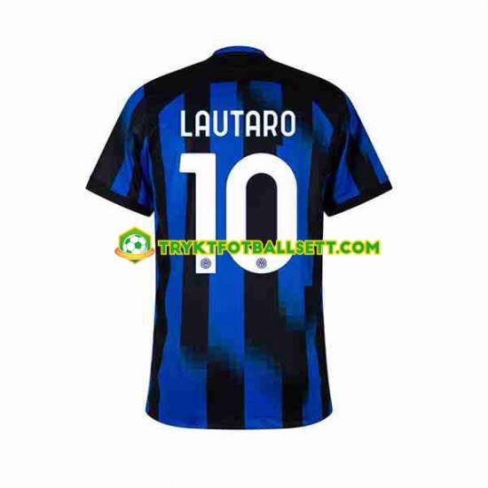 Herre Inter Milan drakt Lautaro Martinez 10 Hjemme 2023-2024 Korte Ermer