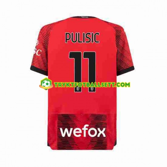 Herre AC Milan drakt Christian Pulisic 11 Hjemme 2023-2024 Korte Ermer