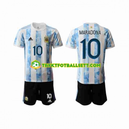 3-13 år Barn Argentina drakt Maradona 10 2020-2021 Hjemme Korte Ermer