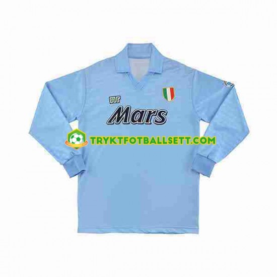 Herre Napoli drakt 1991 Retro Hjemme 1990 Langermet