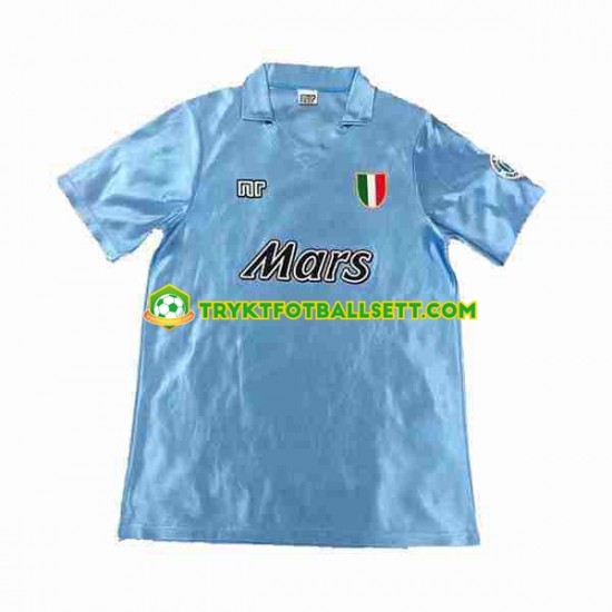 Herre Napoli drakt 1991 Retro Hjemme 1990 Korte Ermer