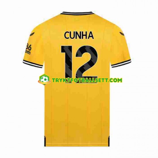 Herre Wolverhampton Wanderers drakt CUNHA 12 Hjemme 2023-2024 Korte Ermer