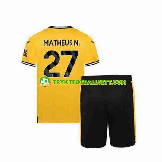 3-13 år Barn Wolverhampton Wanderers drakt Matheus Nunes 27 Hjemme 2023-2024 Korte Ermer