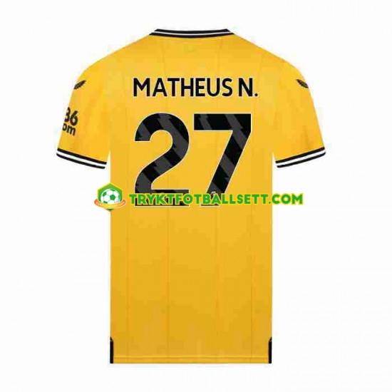 Herre Wolverhampton Wanderers drakt Matheus Nunes 27 Hjemme 2023-2024 Korte Ermer